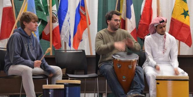 Students playing international music