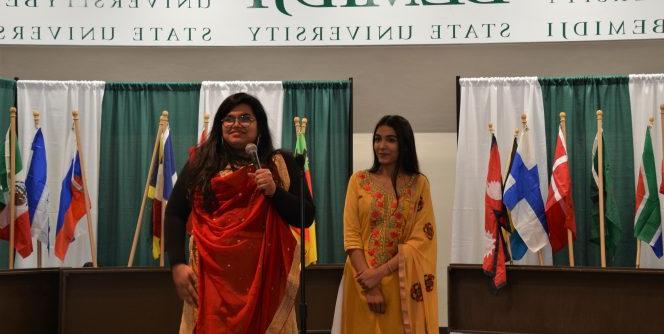 Students enjoying festival of nations